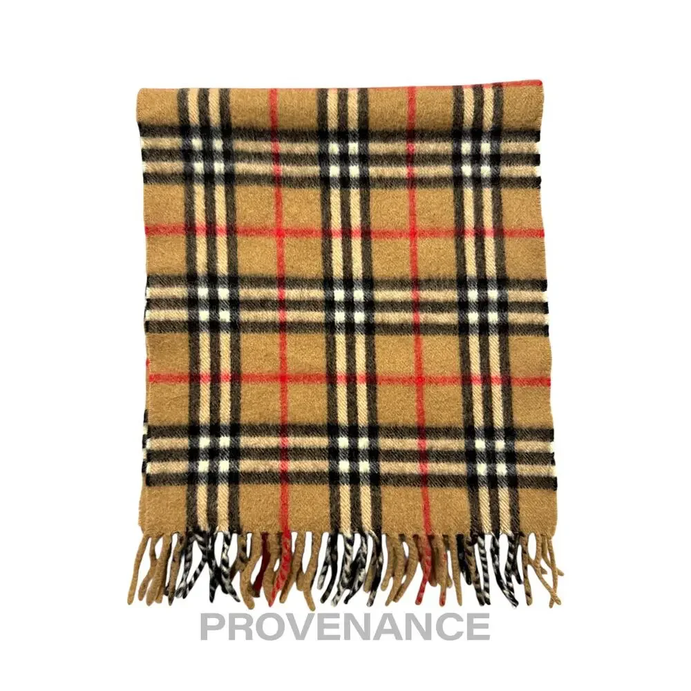 🔴 Vintage Burberrys Scarf Nova Check 100% PURE CASHMERE